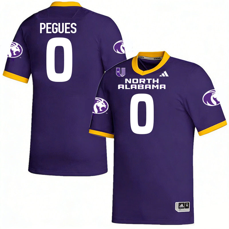 North Alabama Lions #0 Justin Pegues College Football Jerseys,Uniforms Stitched-Purple North Alabama Lions #0 Justin Pegues College Football Jerseys,Uniforms Stitched-Purple